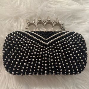 Black Studded Clutch McQueen Style